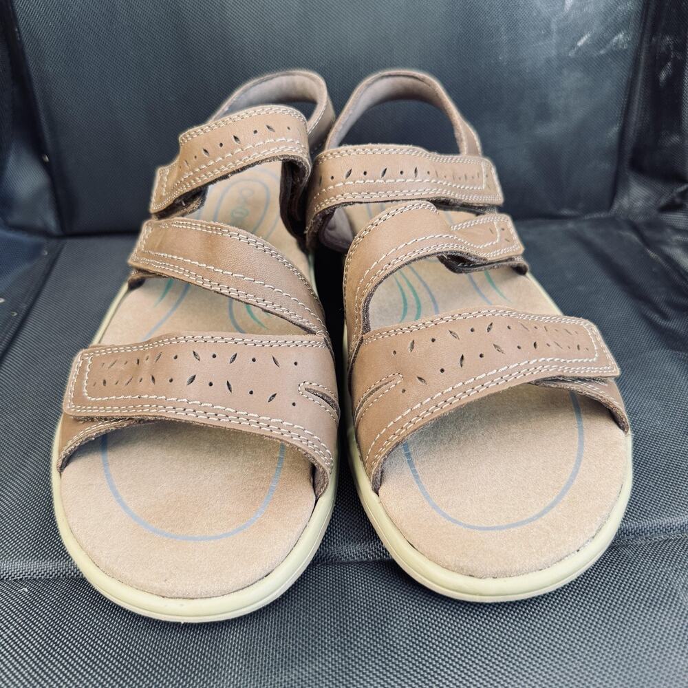 Orthofeet 932 Womens Brown Leather Walking Sandals 8.5 Wide Orthotic Shoes - Picture 5 of 10